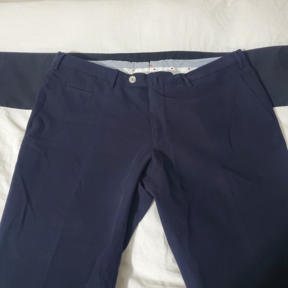 Isaia NWOT Chinos / Casual Pants Size 58 (42 US) 38 W In Solid Blue Cotton